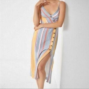 Urban Outfitters Pastel Striped Midi Dress